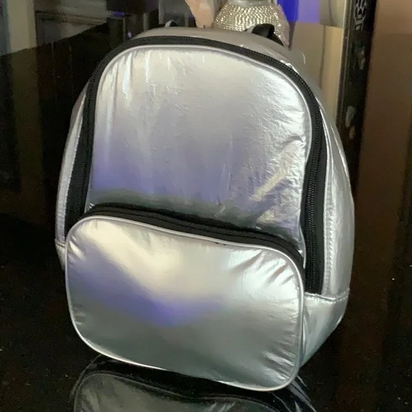 No BOUNDARIES Mini  Sliver Metallic backpack - Picture 9 of 12